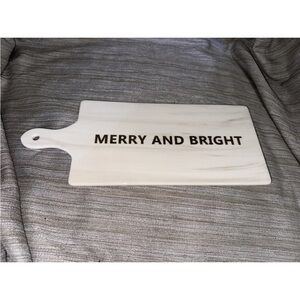 Vintage Avon Merry And Bright Decorative Serving Board Marble And Gold 14 Inch